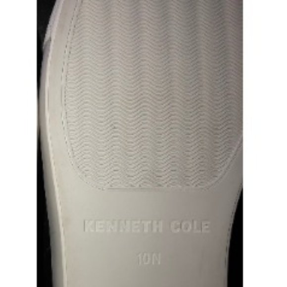 Kenneth Cole Abeo Martina White Leather Sock Sneakers Slip-on Shoes 10 N/Narrow - Picture 14 of 14